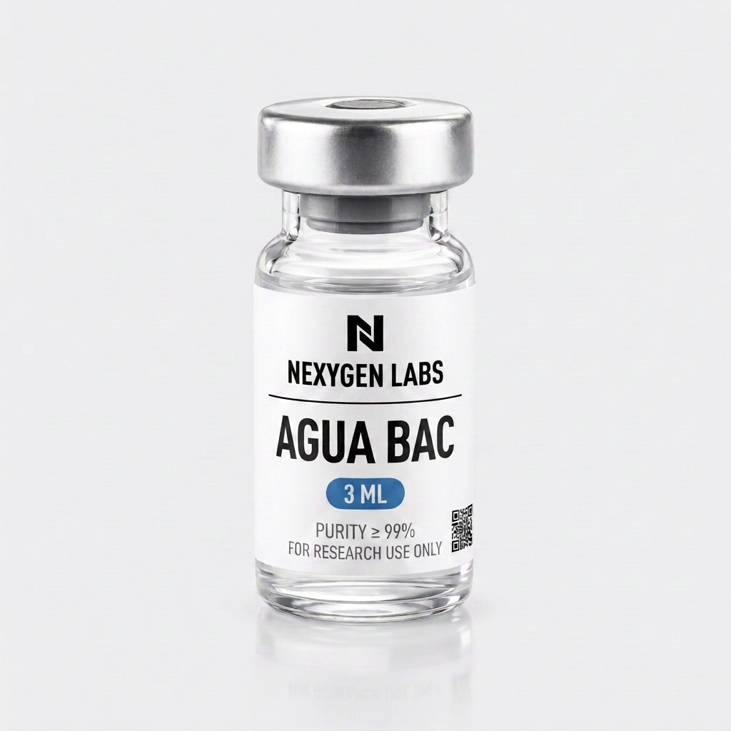 Vial de investigación Agua Bacteriostática de Nexygen Labs